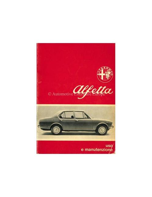 1974 ALFA ROMEO ALFETTA INSTRUCTIEBOEKJE ITALIAANS, Auto diversen, Handleidingen en Instructieboekjes, Ophalen of Verzenden