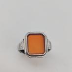 Carneool - Zilver - Ring, Antiek en Kunst