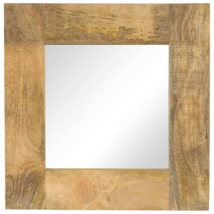 vidaXL Spiegel 50x50 cm massief mangohout, Huis en Inrichting, Woonaccessoires | Spiegels, Nieuw, Verzenden