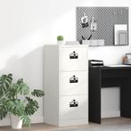 vidaXL Bestandkast met lade Wit 45,5 x 42 x 106,5 cm, Huis en Inrichting, Verzenden, Nieuw