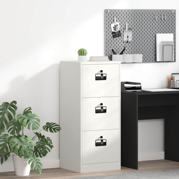 vidaXL Bestandkast met lade Wit 45,5 x 42 x 106,5 cm, Huis en Inrichting, Kasten | Overige, Nieuw, Verzenden