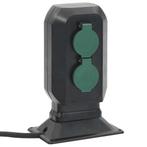vidaXL Tuinstopcontact en grondpin 2-wegs 15,5x11x24 cm, Doe-het-zelf en Bouw, Elektriciteit en Kabels, Verzenden, Nieuw
