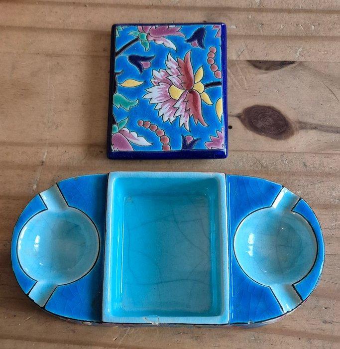 Émaux de Longwy - Asbak - Aardewerk, Antiek en Kunst, Antiek | Glaswerk en Kristal