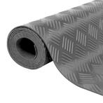 TM Vloermat anti-slip 3 mm 1,5x4 m rubber ruit zwart, Verzenden
