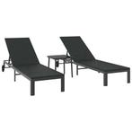 Poly Rattan Ligbed Zwart | Tweede Kansje | Relax Nu!, Tuin en Terras, Verzenden, Nieuw, Rotan, Verstelbaar
