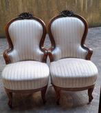 Fauteuil (2) - Walnoot - Napels XIX fauteuils