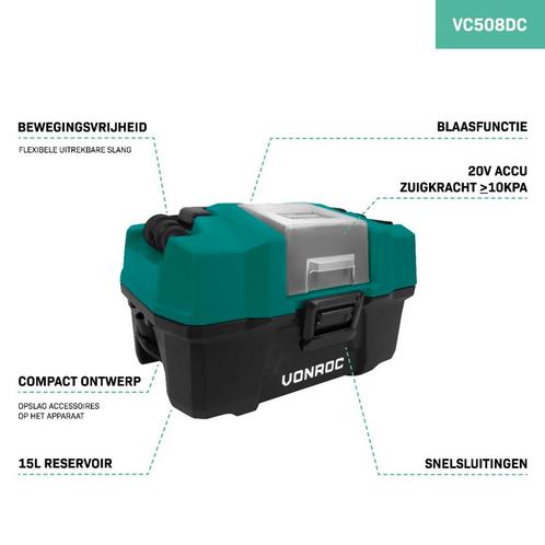 Compacte alleszuiger 20V | Incl. accessoires – excl. accu en, Elektronische apparatuur, Stofzuigers, Nieuw, Verzenden