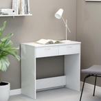 vidaXL Bureau 80x40x75 cm bewerkt hout wit, Verzenden, Nieuw
