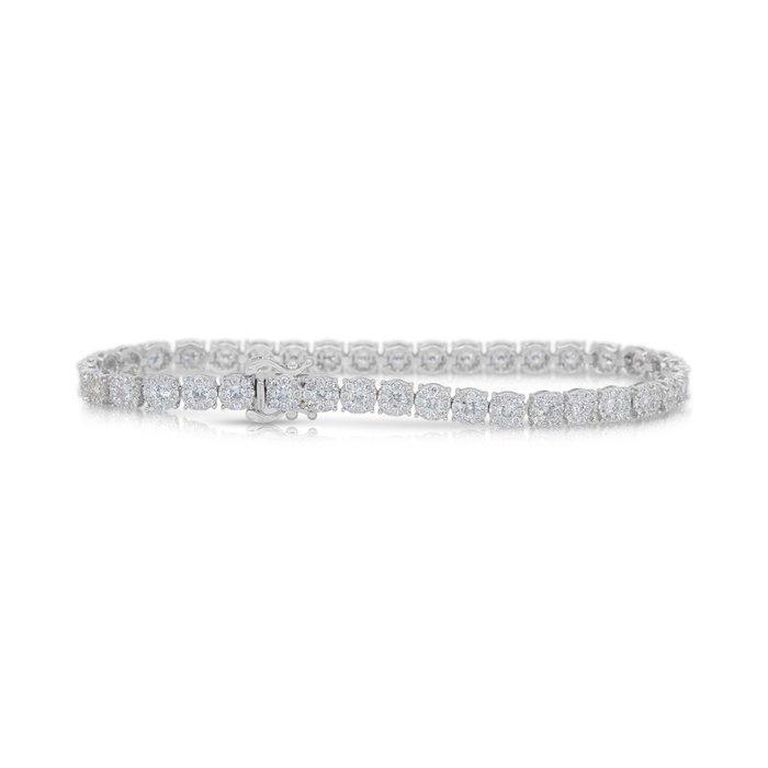 Armband - 18 karaat Witgoud - 4.03ct. tw. Diamant, Handtassen en Accessoires, Armbanden