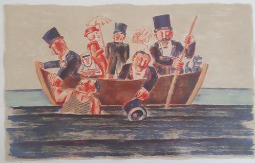 Franz Borghese (1941 - 2005) - Vacanze sullacqua, Antiek en Kunst, Antiek | Overige Antiek