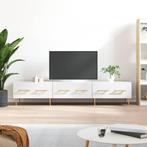 vidaXL Meuble TV blanc brillant 150x36x30 cm bois, Neuf, Verzenden