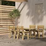 vidaXL Ensemble à manger de jardin 5 pcs Bois de pin, Verzenden, Neuf