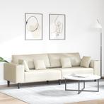 vidaXL Velvet Sofa met kussen met kussen Crème Fluweel, Verzenden, Nieuw