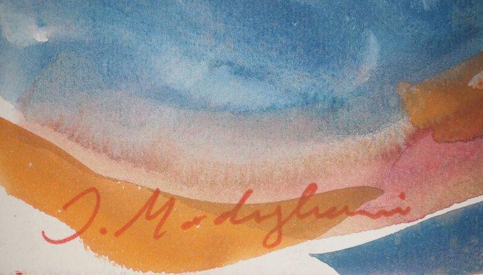 Jeanne Modigliani (1918-1984) - Paysage abstrait en rose et, Antiek en Kunst, Kunst | Schilderijen | Klassiek