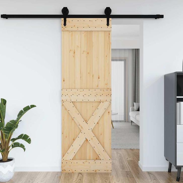 vidaXL Deur NARVIK 70x210 cm massief grenenhout, Doe-het-zelf en Bouw, Deuren en Vliegenramen, Nieuw, Verzenden
