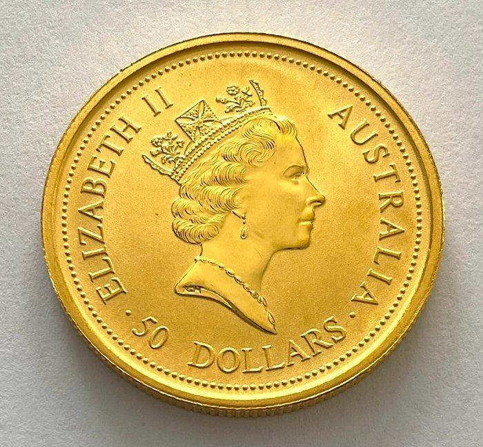 Australië. 50 Dollars 1996 - The Australian Nugget - 1/2 oz, Postzegels en Munten, Edelmetalen en Baren