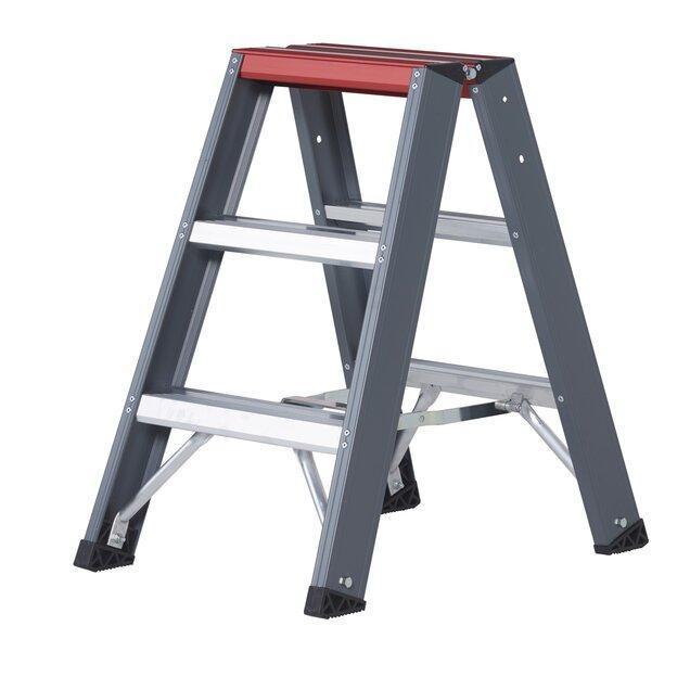 Altrex dubbele trapladder Falco 2×3 treden, Doe-het-zelf en Bouw, Ladders en Trappen, Trap, Nieuw, Minder dan 2 meter, Ophalen of Verzenden