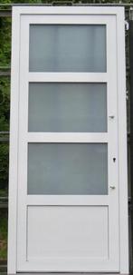 pvc buitendeur , voordeur , deur 98 x 230 wit 3 dubbel glas, 80 tot 100 cm, 215 cm of meer, Nieuw, Ophalen of Verzenden