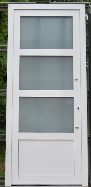 pvc buitendeur , voordeur , deur 98 x 230 wit 3 dubbel glas, Ophalen of Verzenden, Buitendeur