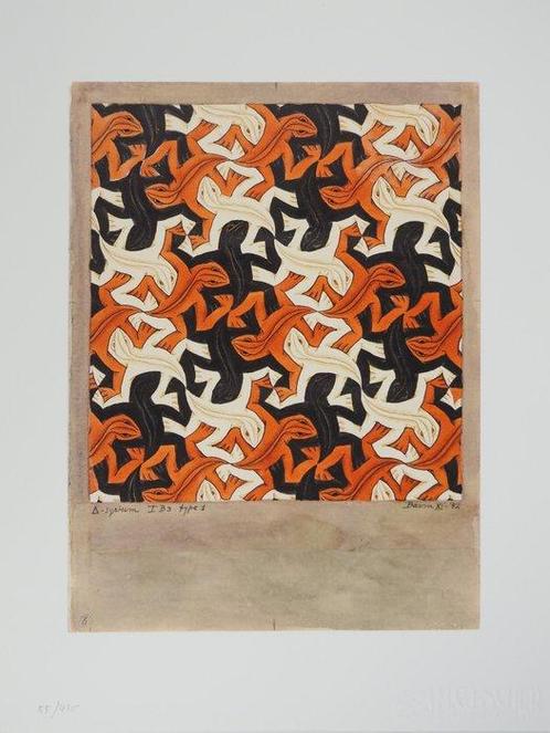 M.C. Escher (1898-1972) - Lézards entremêlés, Antiek en Kunst, Antiek | Overige Antiek