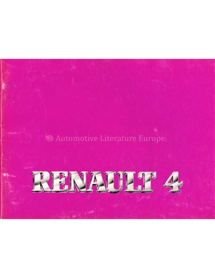 1982 RENAULT 4 INSTRUCTIEBOEKJE NEDERLANDS, Auto diversen, Handleidingen en Instructieboekjes, Ophalen of Verzenden