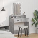 vidaXL Make-up Tafel met LED Verlichting - Betonnen Grijs,, Verzenden, Nieuw