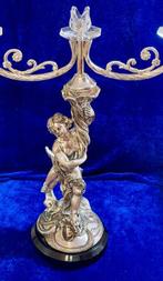 Figuur - Candelabrum Baroque revival artistry., Crystal, Antiek en Kunst