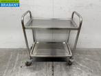 RVS Serveerwagen Dienwagen 2 lagen 72 cm Horeca, Zakelijke goederen, Ophalen of Verzenden, Nieuw in verpakking