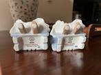 Royal Copenhagen - Beeldje, Amager Girl Knitting x 2 - 15.5