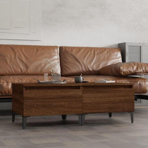 vidaXL Bijzettafels 2 st 50x46x35 cm bewerkt hout bruin, Huis en Inrichting, Tafels | Bijzettafels, Nieuw, Verzenden