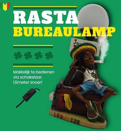 Tweedekans | Wiet accesoires rastafari bureaulamp – grappige, Huis en Inrichting, Lampen | Tafellampen, Ophalen of Verzenden