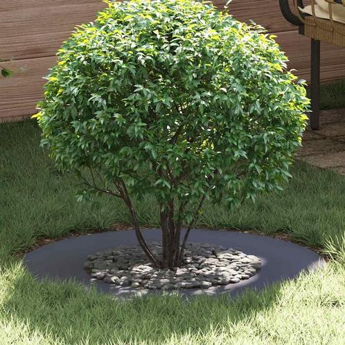 vidaXL Platte boomring Antraciet Ø40 / 70 cm Staal, Tuin en Terras, Bloempotten, Nieuw, Verzenden