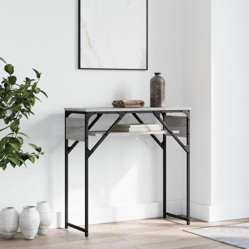 vidaXL Table console avec étagère sonoma gris 75x30x75, Maison & Meubles, Tables | Tables de salon, Neuf, Envoi