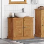 vidaXL Sink Cabinet met plank VIGO Honingbruin Massief, Huis en Inrichting, Tafels | Kaptafels, Verzenden, Nieuw
