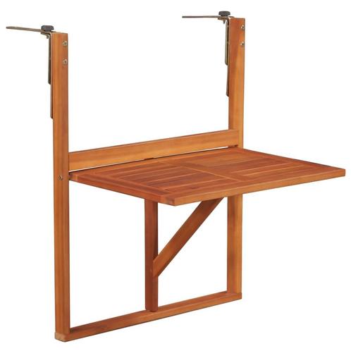 vidaXL Table suspendue de balcon 64,5x44x80 cm Bois, Jardin & Terrasse, Ensembles de jardin, Neuf, Envoi