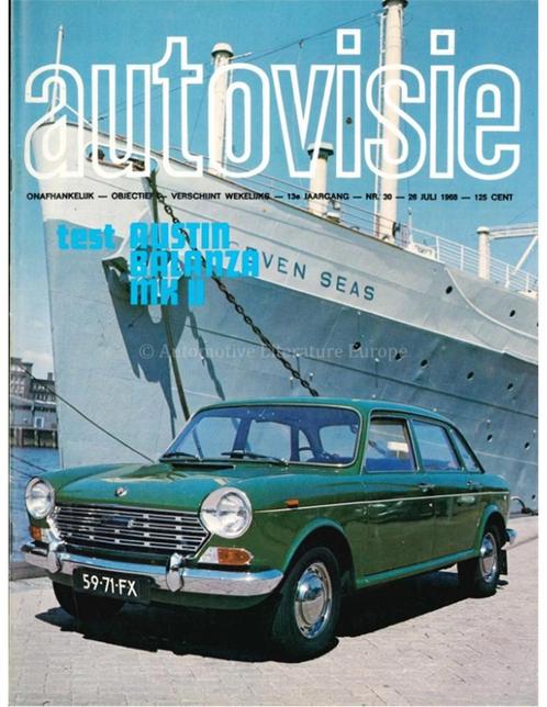 1968 AUTOVISIE MAGAZINE 30 NEDERLANDS, Livres, Autos | Brochures & Magazines