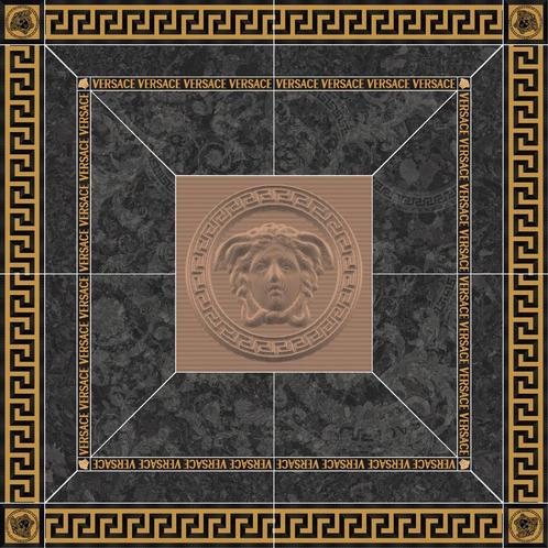 VERSACE Rosone Nero / Oro 120x120 DECORTEGEL / Vloertegel en, Bricolage & Construction, Dalles & Carrelages, Enlèvement ou Envoi