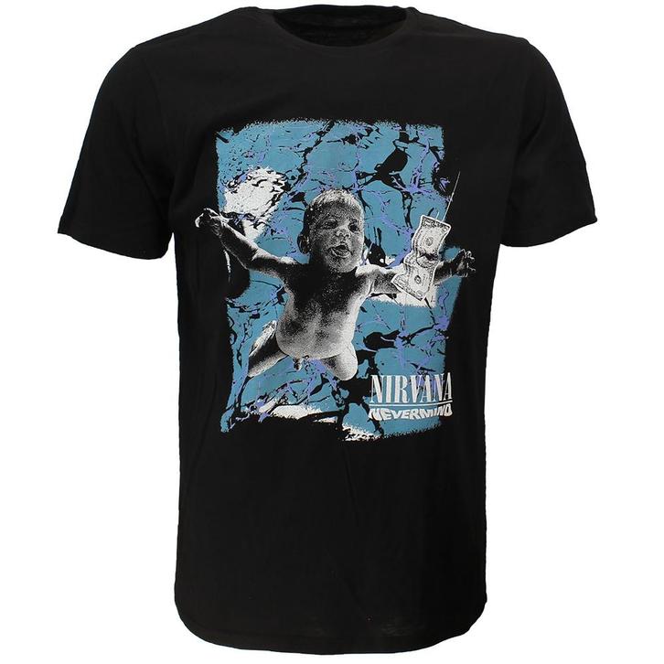 Nirvana Cracked Nevermind Cover T-Shirt - Officiële, Kleding | Heren, T-shirts