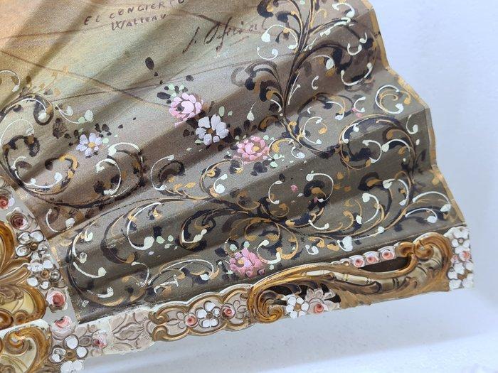 Handwaaier - Been linnen, Antiek en Kunst, Antiek | Overige Antiek