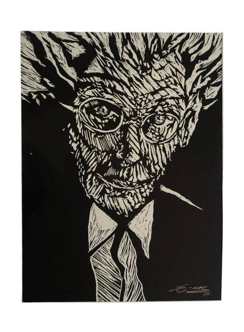 Damián Comas - Samuel Beckett portrait #3, Antiek en Kunst, Kunst | Schilderijen | Modern