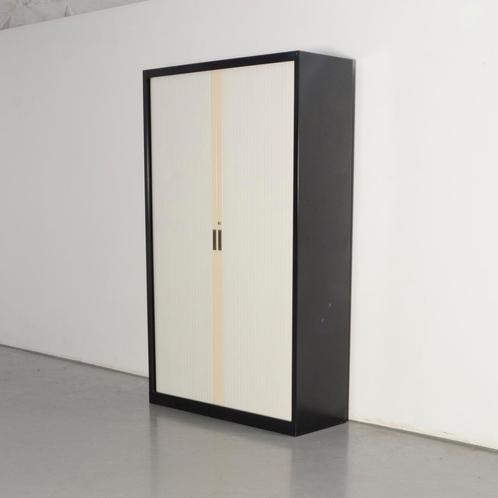 Officenow roldeurkast, zwart, 195x120 cm, incl. 4 legborden,, Huis en Inrichting, Kasten | Roldeurkasten en Archiefkasten, Gebruikt