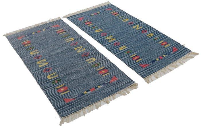 Moderne Indo Kelim van wol - Vloerkleed - 131 cm - 64 cm -, Huis en Inrichting, Stoffering | Tapijten en Vloerkleden