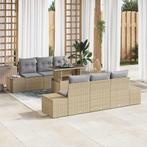 vidaXL Tuinbank Set 7 pcs Beige, Lichtgrijs 100 x 55 x 73 cm, Verzenden, Nieuw