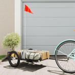vidaXL Fietstrailer 126x63x34 cm ijzer zwart, Fietsen en Brommers, Fietsaccessoires | Aanhangwagens en Karren, Verzenden, Nieuw