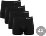 2dekans | Milanoro - 4 naadloze boxershorts - Zwart effen -, Ophalen of Verzenden
