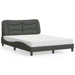 vidaXL Bed met matras stof donkergrijs 120x200 cm, Huis en Inrichting, Slaapkamer | Bedden, Verzenden, Nieuw
