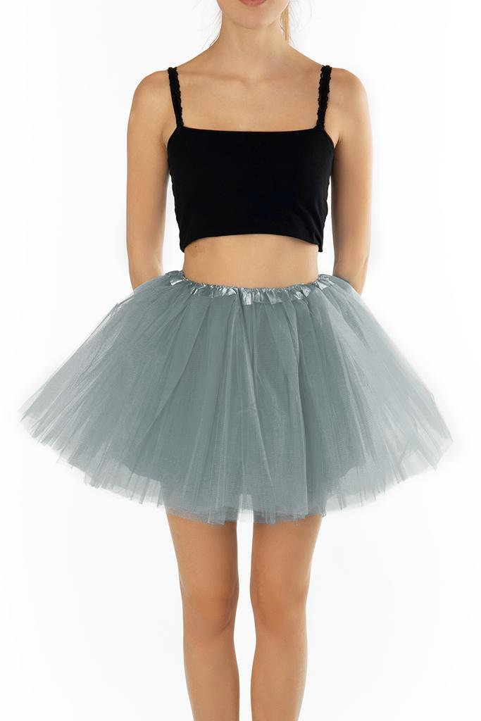 KIMU® Tutu Grijs Tule Rokje 110 116 122 128 134 140 Grijze P, Kinderen en Baby's, Carnavalskleding en Verkleedspullen, Meisje