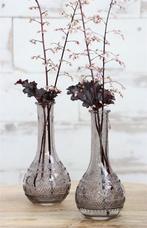 Gekleurd Glazen Flesje Paris Grijs Ø7,5 cm H15,8 cm per stuk, Hobby en Vrije tijd, Nieuw