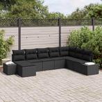 vidaXL Tuinbank Set met kussen 8 pcs Poly rattan, Tuin en Terras, Verzenden, Nieuw