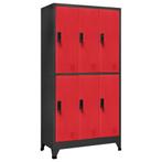 vidaXL Lockerkast 90x45x180 cm staal antracietkleurig en, Huis en Inrichting, Kasten | Overige, Verzenden, Nieuw